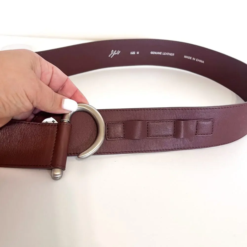J‎ Jill Womens Boho Western Country Belt Medium Brown Leather Wide Hippie